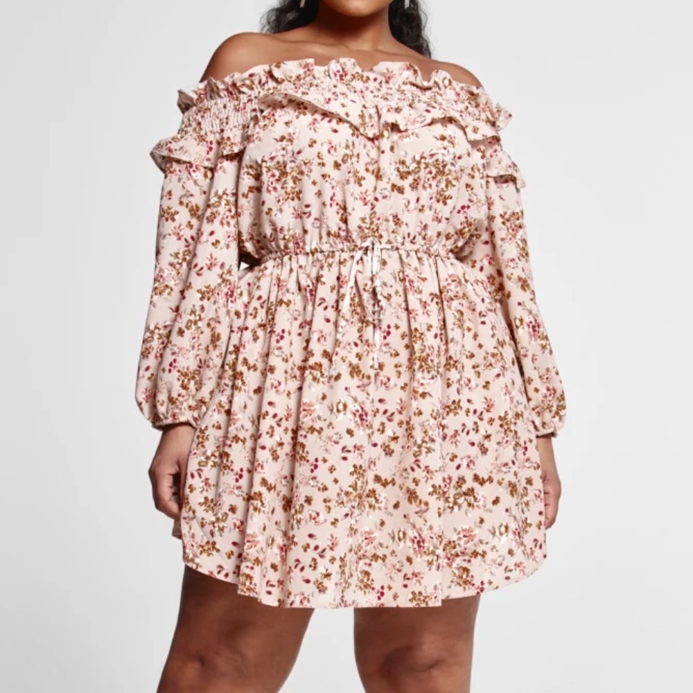 SOLD F2F Leigh Boho Style Floral Dress - Picture 1 of 7